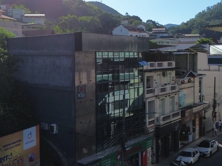 Prédio da Boss Marketing em Bom Jardim visto de drone
